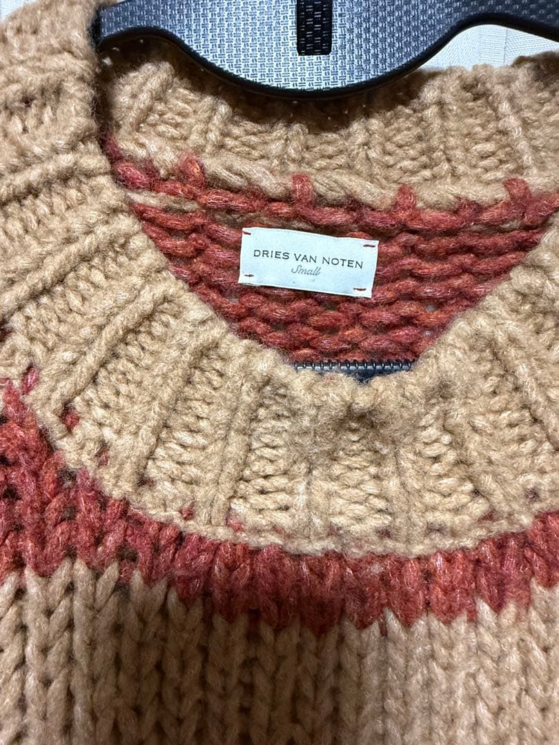 DRIES VAN NOTEN 幾何学模様ニットセーター　S
