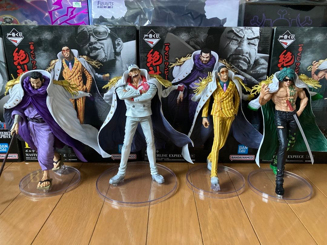 一番くじ ワンピース 絶対的正義 A~D賞 セット 赤犬 黄猿 藤虎 緑牛