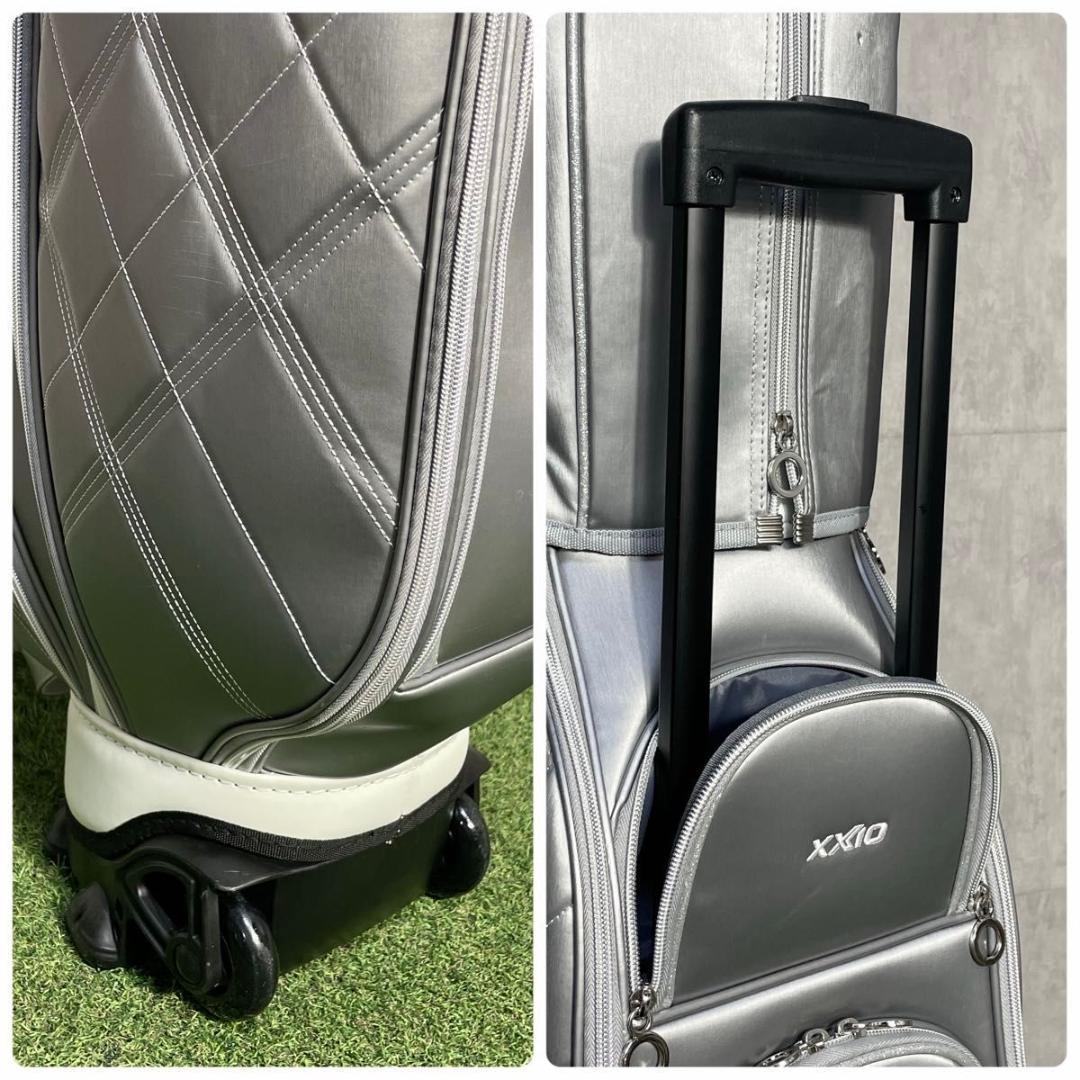 ゼクシオ XXIO キャディバッグ キャスター ゴルフバッグ グレー レディース