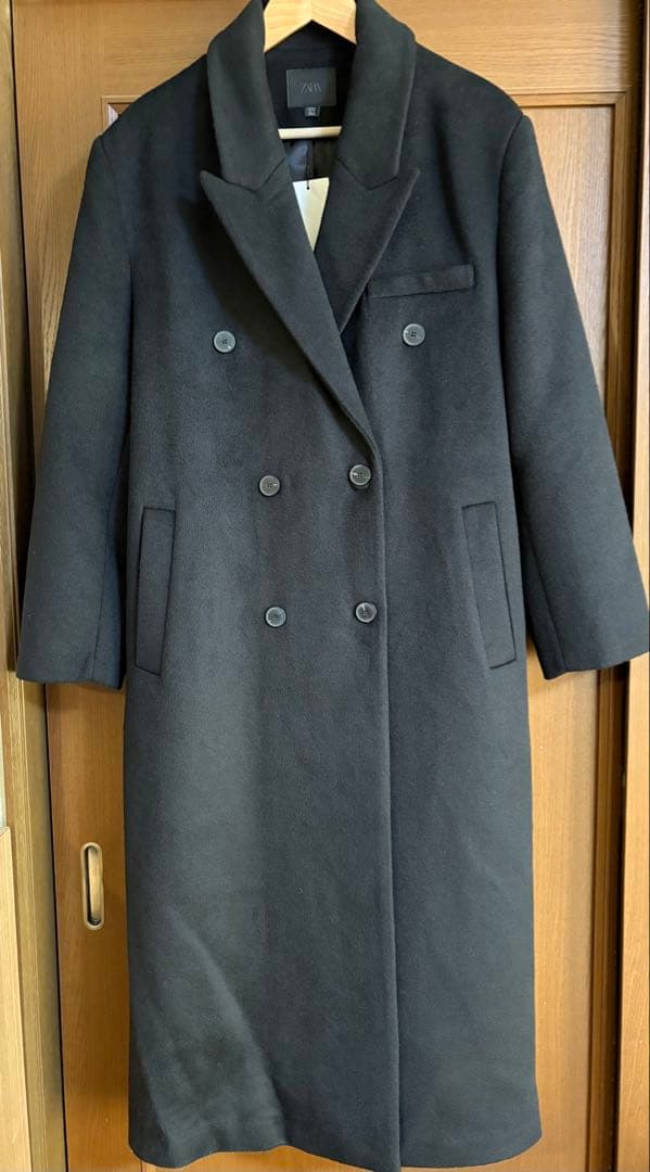ZARA ウール混紡エクストラロングコート Lサイズ - メルカリ