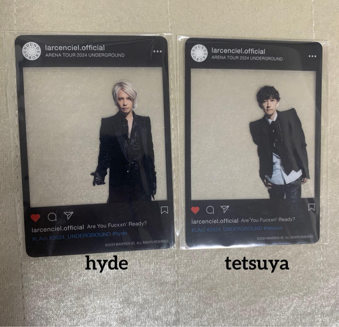 ラルクUNDERGROUNDラルくじ クリアカードhyde&tetsuya - メルカリ