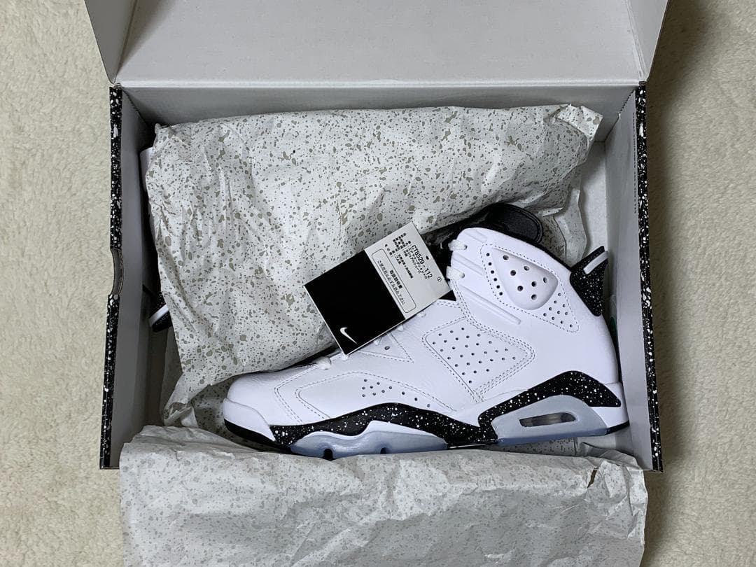 【新品】エア ジョーダン6【オレオ】ホワイト／ブラック 26cm ナイキ公式購入