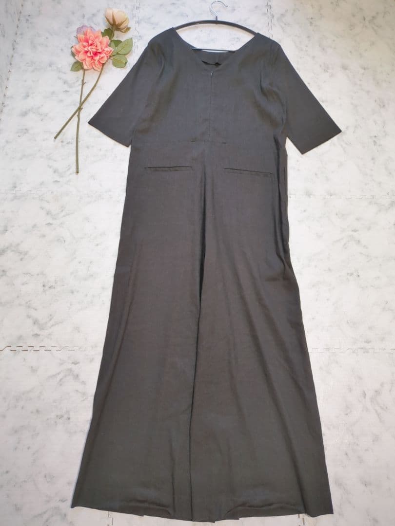 ドゥーズィエムクラス PAN BACK Vネック オールインワン