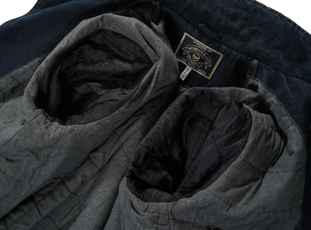 イタリア製 ARMANI JEANS デニム コート ライナー付き 48サイズ