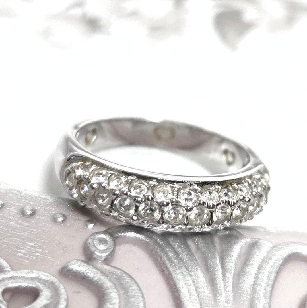 ●専用　SWAROVSKI クリスタルリング 指輪 13号 シルバーカラー 箱付