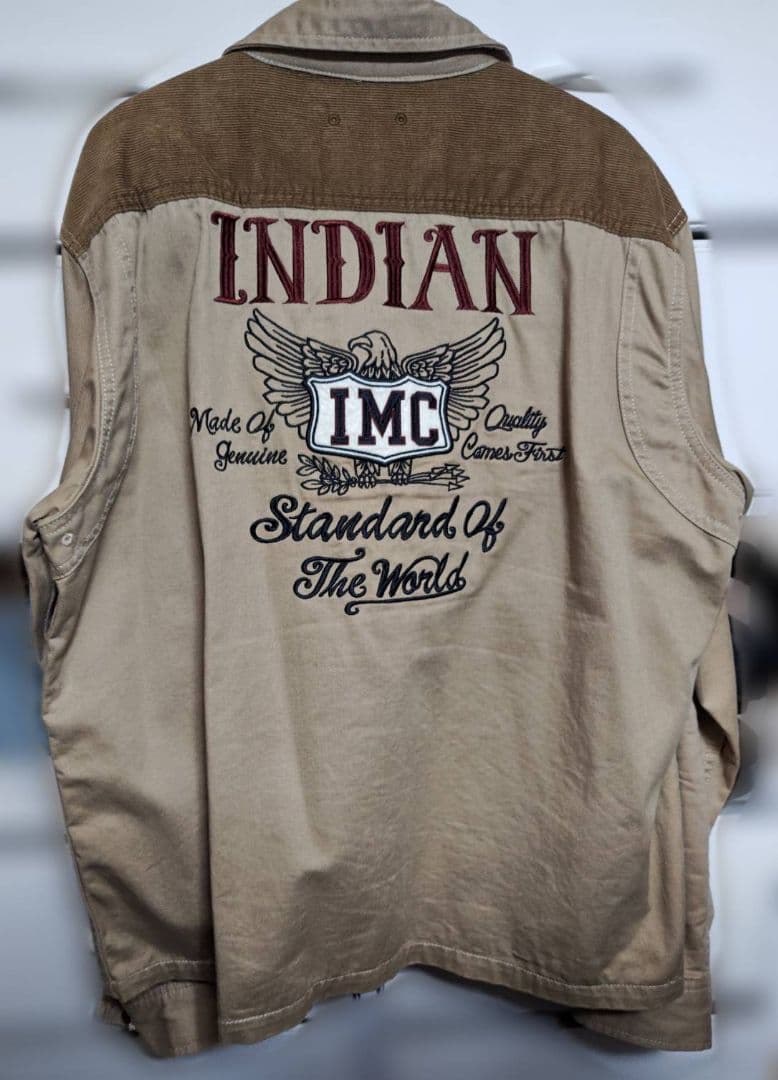 安く 買う 方法ファッション - Indian Motorcycle XL 長袖シャツ 刺繍