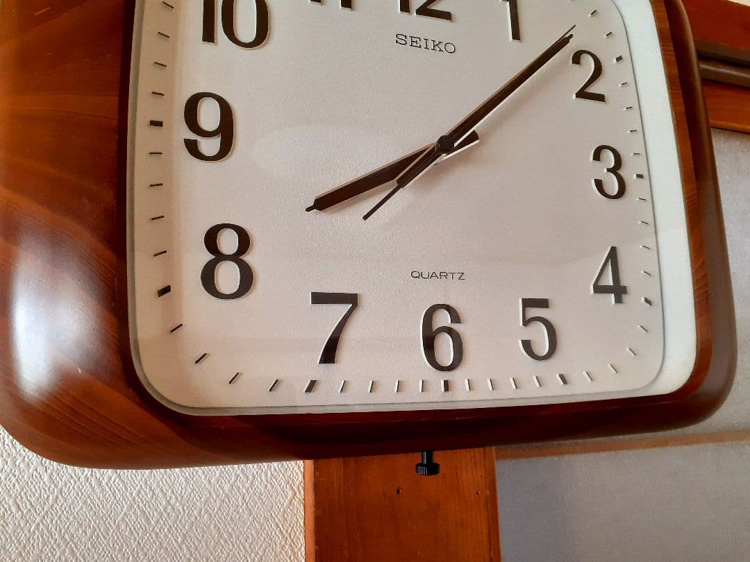 70's　SEIKO　掛け時計　ミッドセンチュリー　ビンテージ　レトロ　スクエア