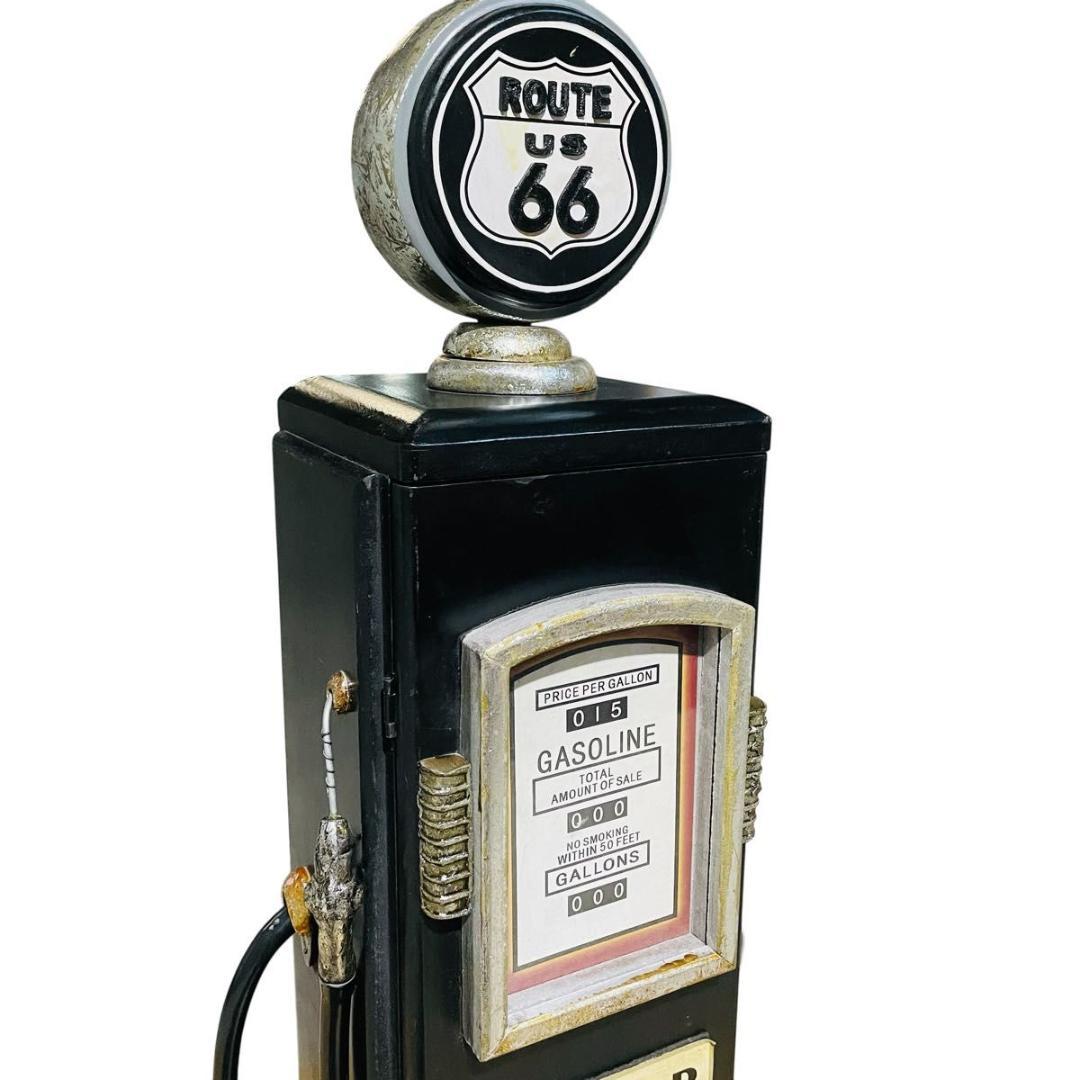 【アメリカン雑貨】ルート66 ガスポンプ CDタワー 小物棚 マルチキャビネット