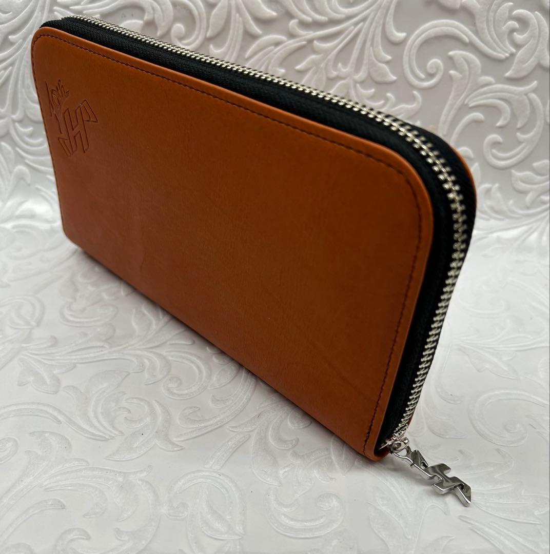 ハタケヤマのロゴ有りラウンドファスナー財布と有田焼ビアマグのセット 新品未使用