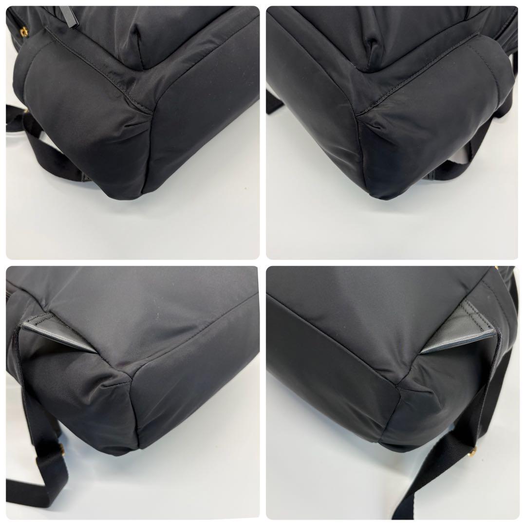 美品✨トリーバーチ リュックサック A4可 多収納 軽量 ナイロン ブラック