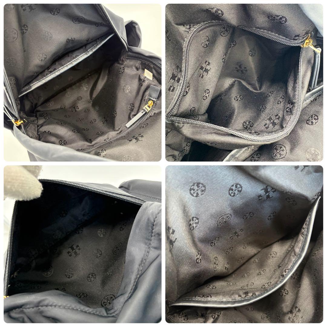 美品✨トリーバーチ リュックサック A4可 多収納 軽量 ナイロン ブラック