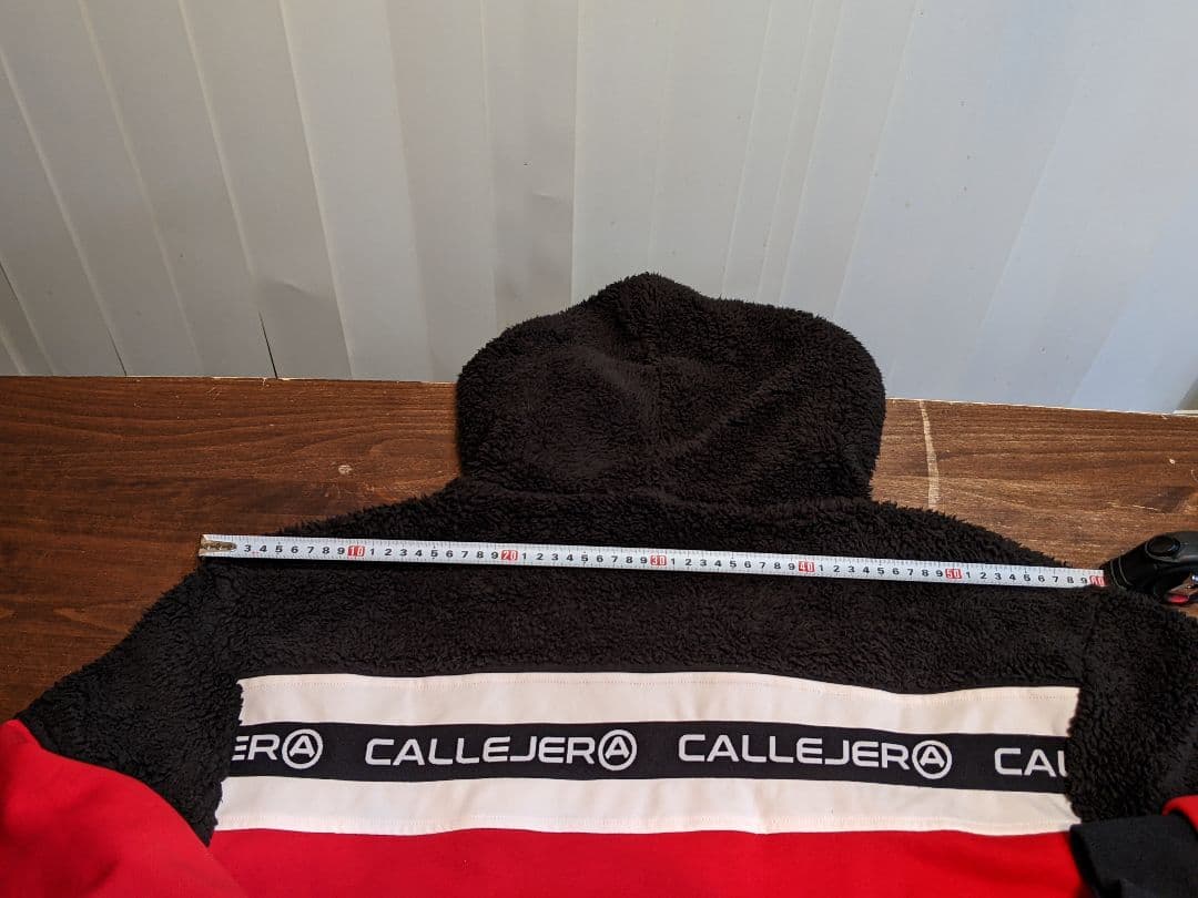 カジェヘラ　切替　ボア　ハーフジップ　パーカー　スウェット　ゴルフ　ウェア　黒