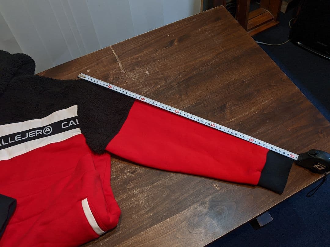 カジェヘラ　切替　ボア　ハーフジップ　パーカー　スウェット　ゴルフ　ウェア　黒