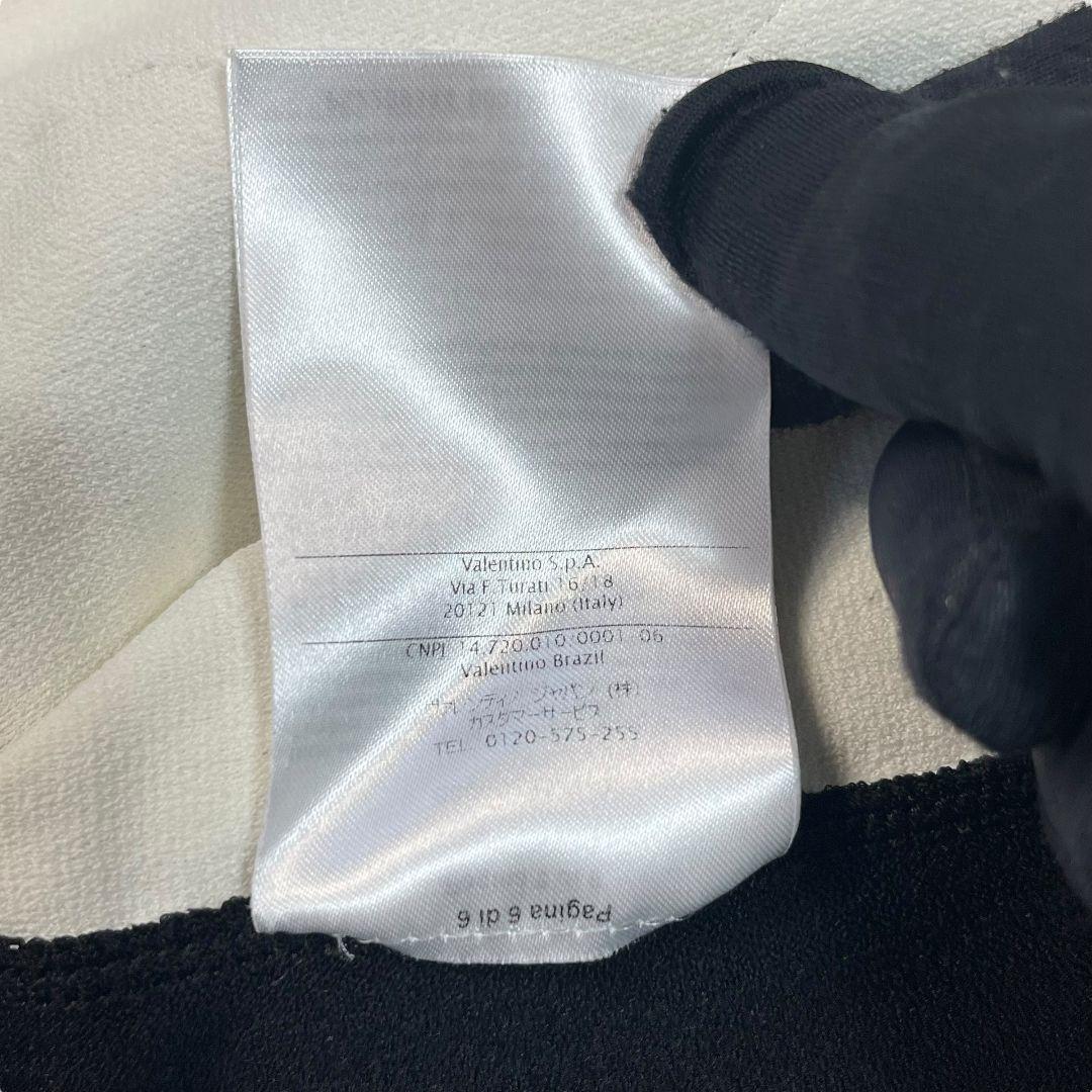 【 近年モデル 】 ヴァレンティノ　ヘビーレース　ニットワンピース　花柄　白　黒