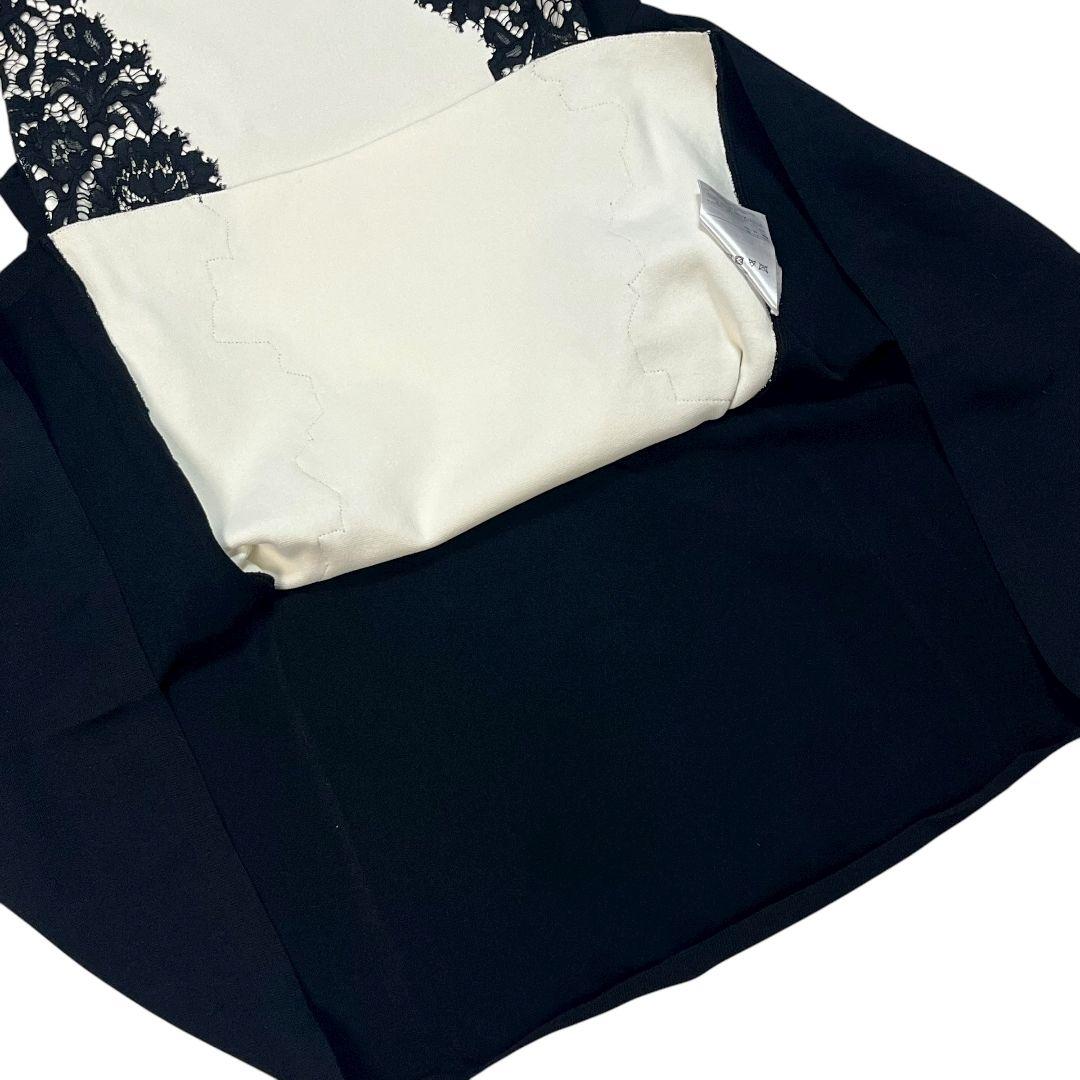 【 近年モデル 】 ヴァレンティノ　ヘビーレース　ニットワンピース　花柄　白　黒