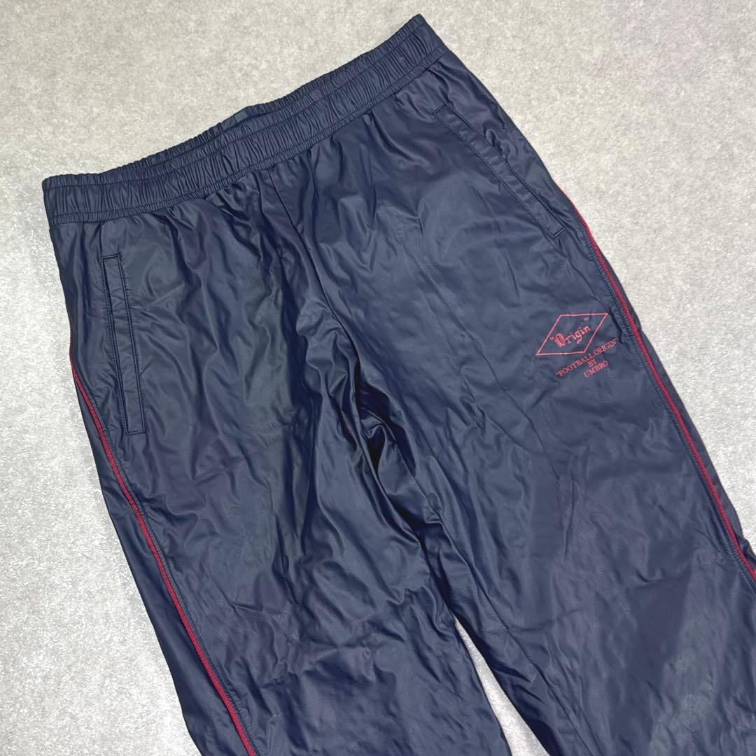 umbro アンブロ フェイクレザー セットアップ ネイビー サッカーウェア L