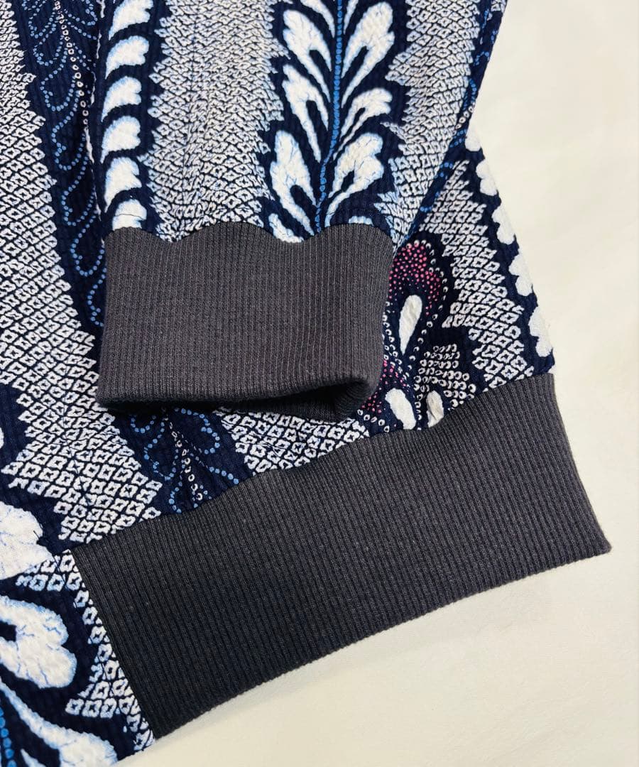 浴衣リメイク92番 有松鳴海絞り一重スカジャン風 浴衣リメイク92番