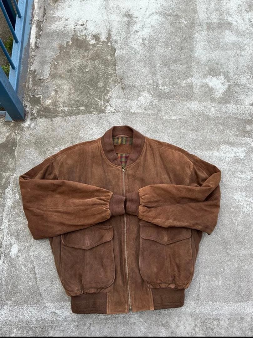 ボンバージャケット ブラウン 本革 短丈 - メルカリ