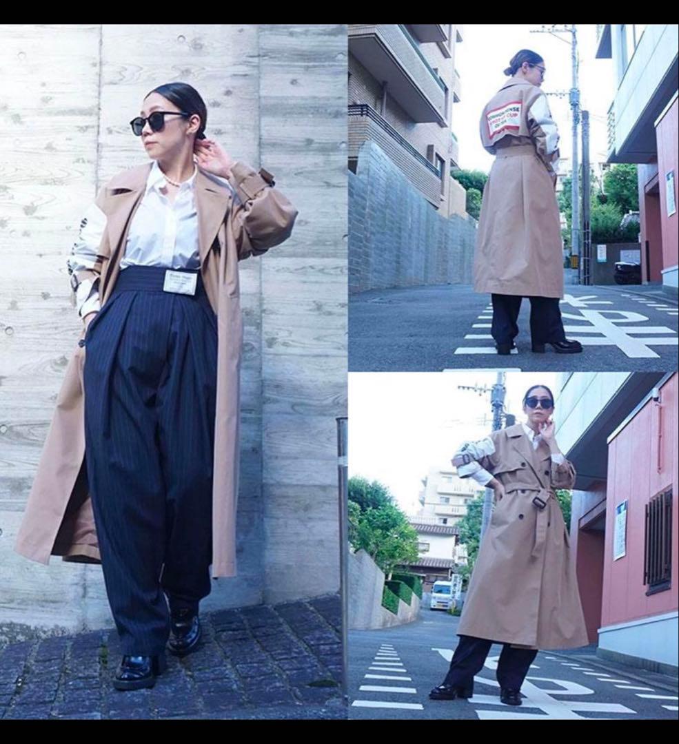 三連休値下げ　Thomas magpieトーマスマグパイ　ロゴ トレンチコート