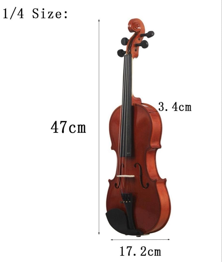 新品 バイオリン ケース 付属品セット 1/2 4/4 3/4 1/4 1/8