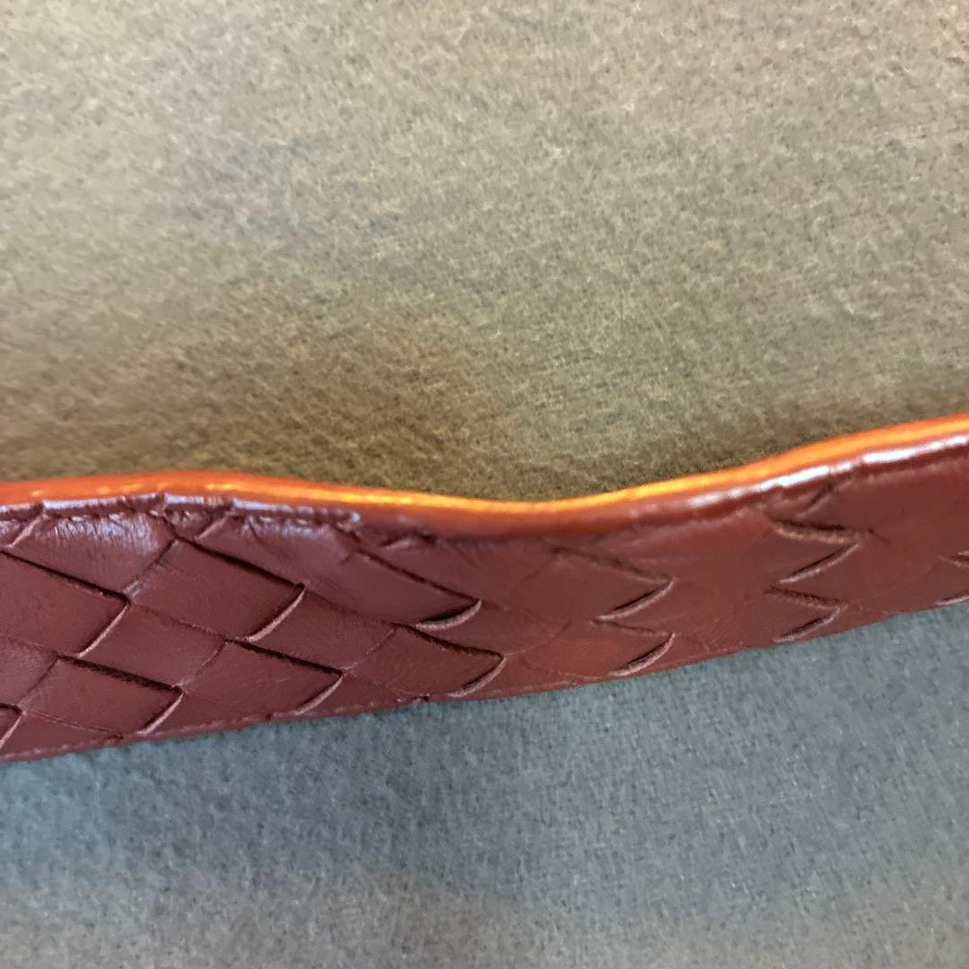 ボッテガヴェネタ　ベルト　ブラウン　茶色　イントレチャート80cm×32cm