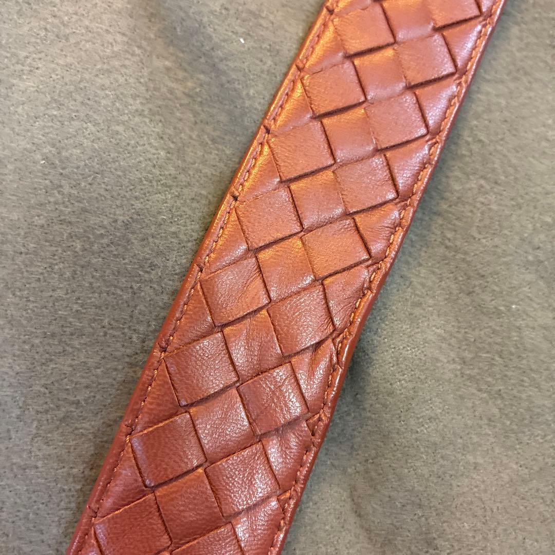 ボッテガヴェネタ　ベルト　ブラウン　茶色　イントレチャート80cm×32cm