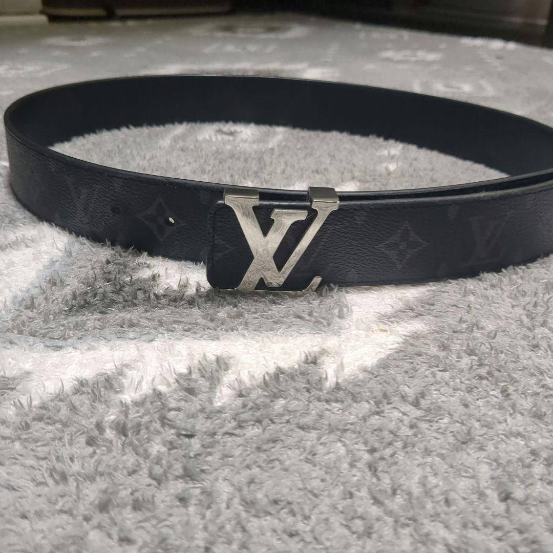 Louis Vuitton ブラックレザーベルト M9213 95cm - メルカリ