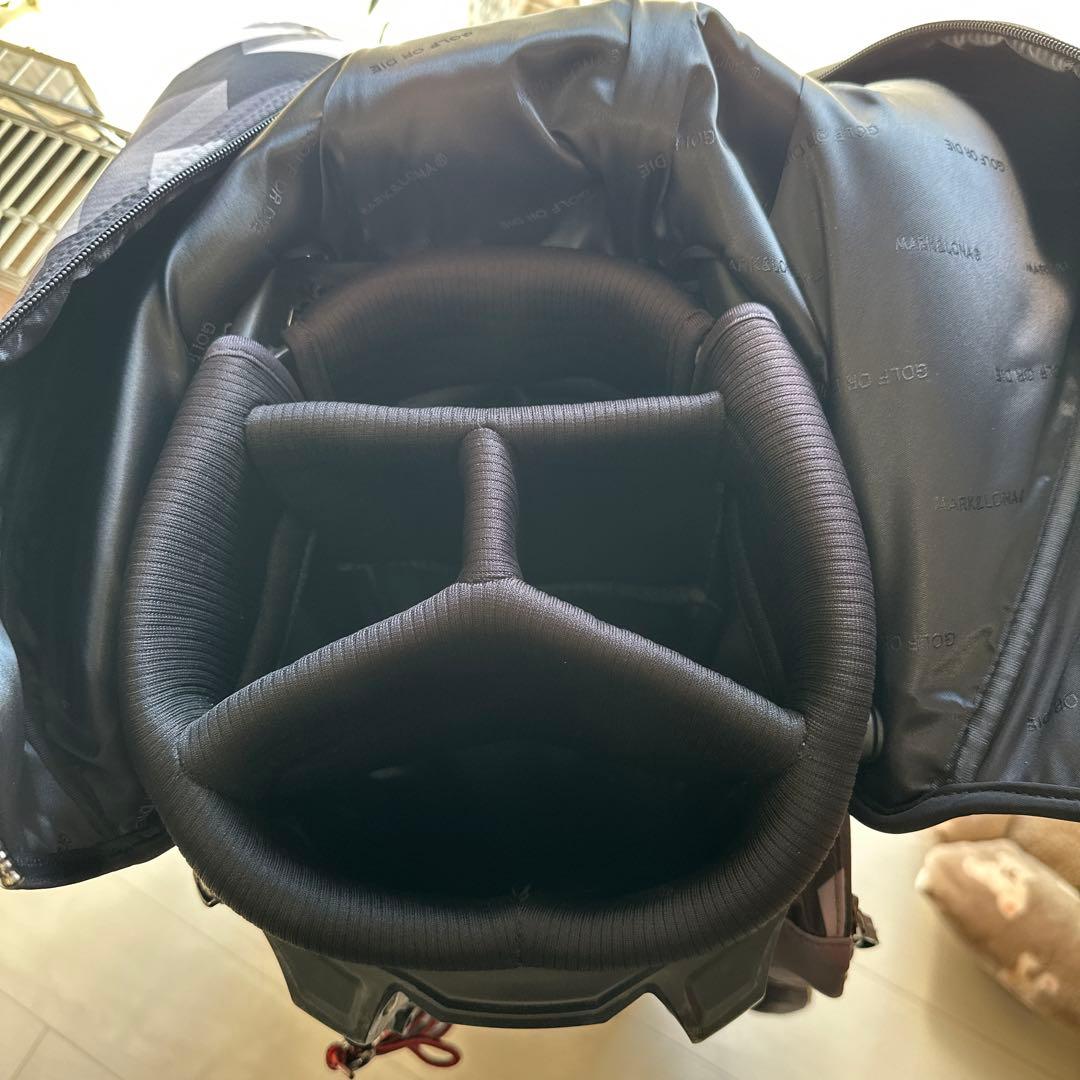 MARK&LONA スタンド式キャディバッグ グレーとブラック　ヘッドカバー付き