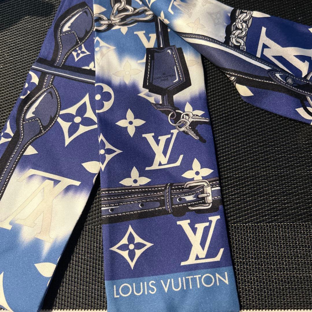 LOUIS VUITTON スカーフ ブルー