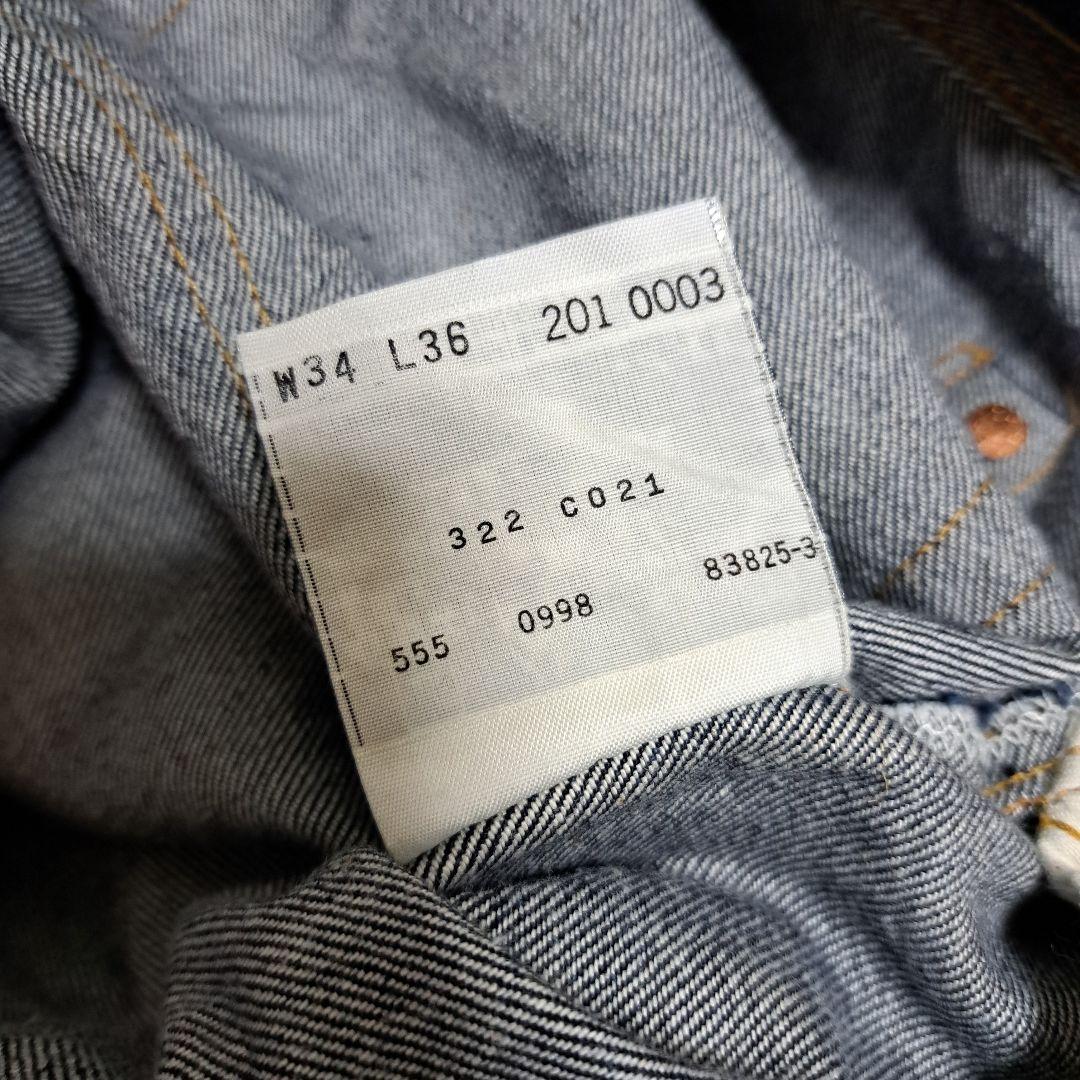 リーバイスストレートデニム ダークブルー Levi´s 201XX W34L36-WEB