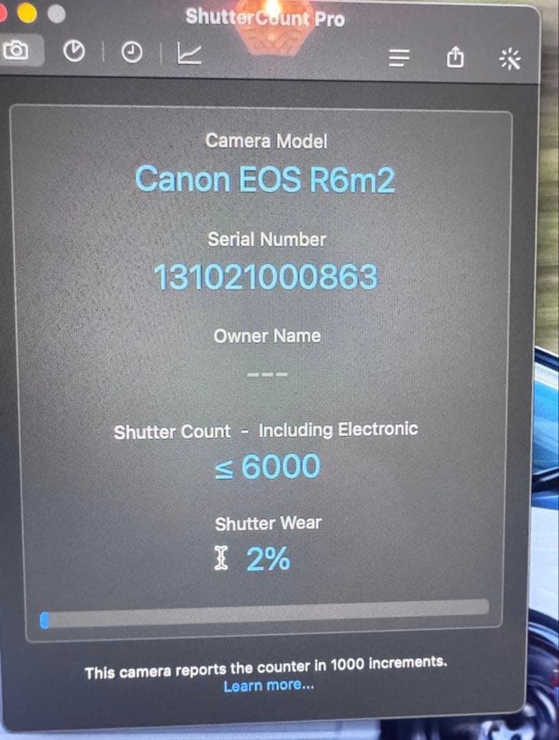 【美品】Canon EOS R6 Mark II 本体　ショット数8000以下！