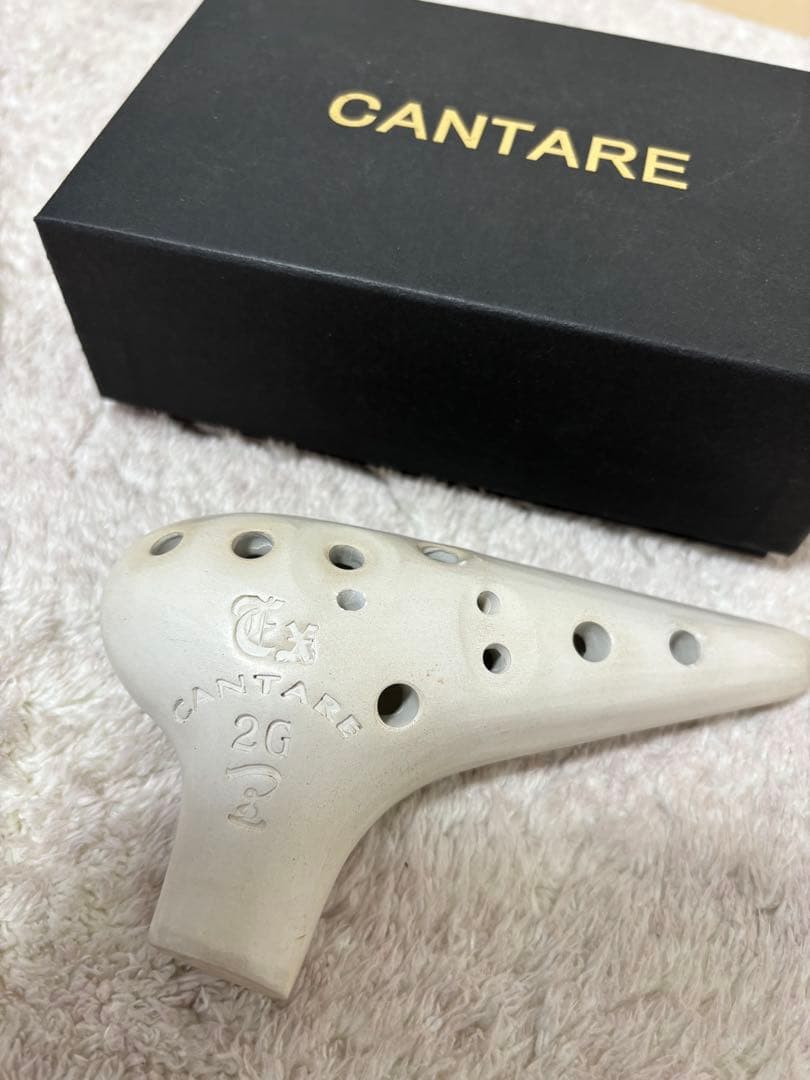 [希少]CANTATEオカリナEXシリーズcolors ホワイト　2G(SG管)