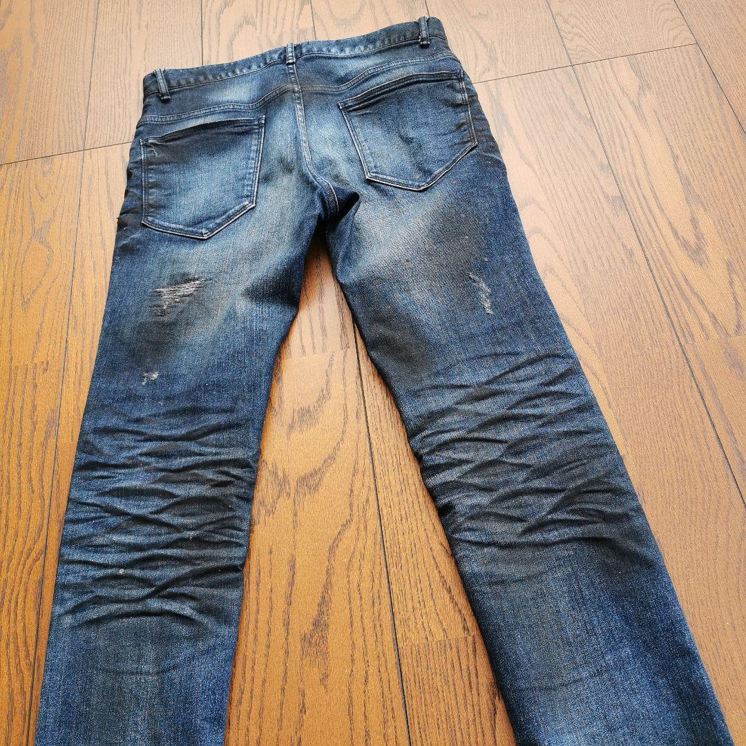 semanticdesign スキニーダメージデニム ダメージ加工 ヒゲ細身