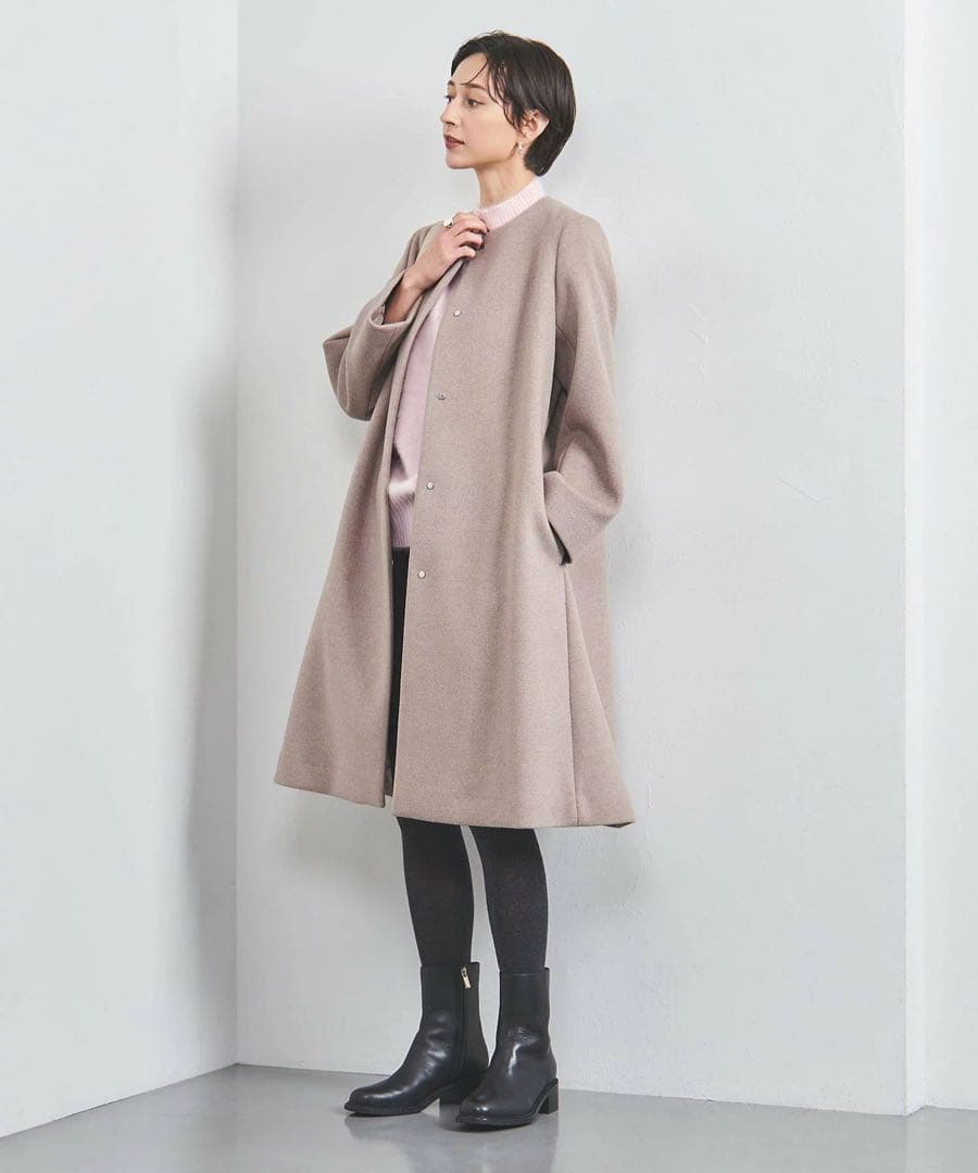 新品未使用　ユナイテッドアローズ Aライン ミドル コート ウール　34