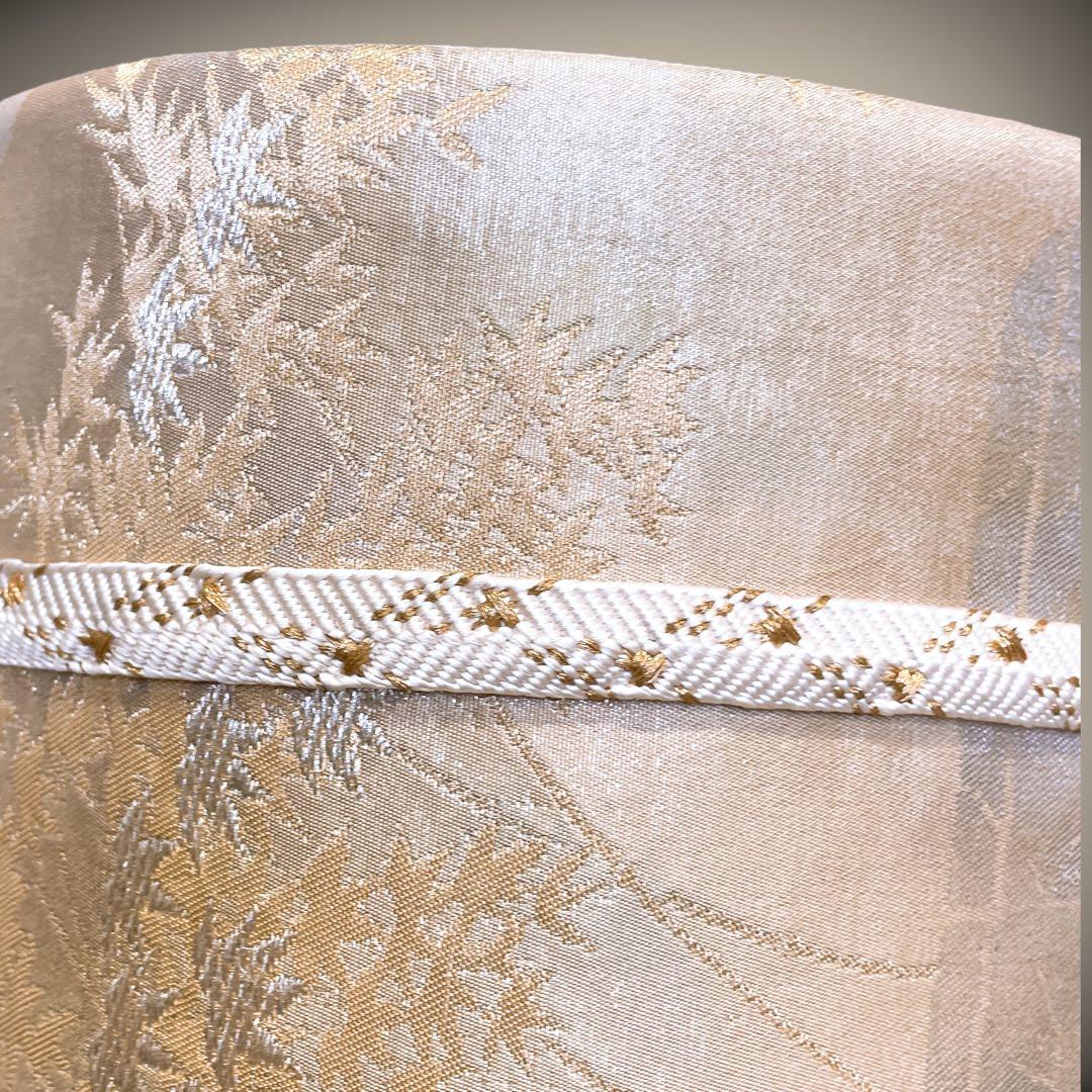 金刺繍煌めくサッシュベルト 刺繍帯 W55〜75cm 着物リメイクJ70324