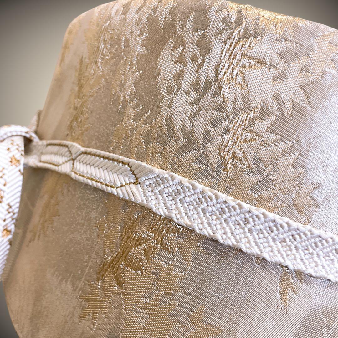 金刺繍煌めくサッシュベルト 刺繍帯 W55〜75cm 着物リメイクJ70324