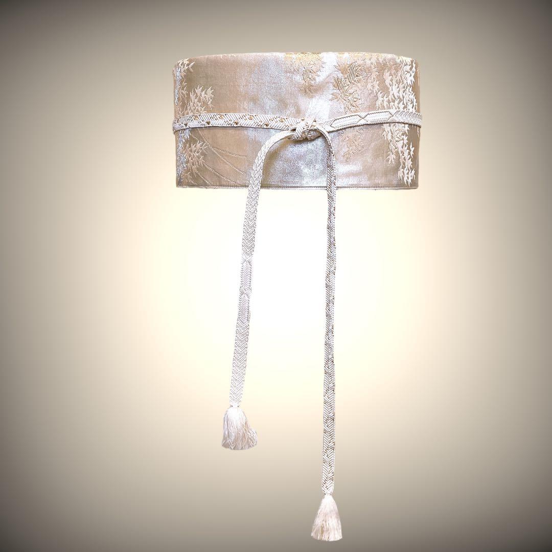 金刺繍煌めくサッシュベルト 刺繍帯 W55〜75cm 着物リメイクJ70324