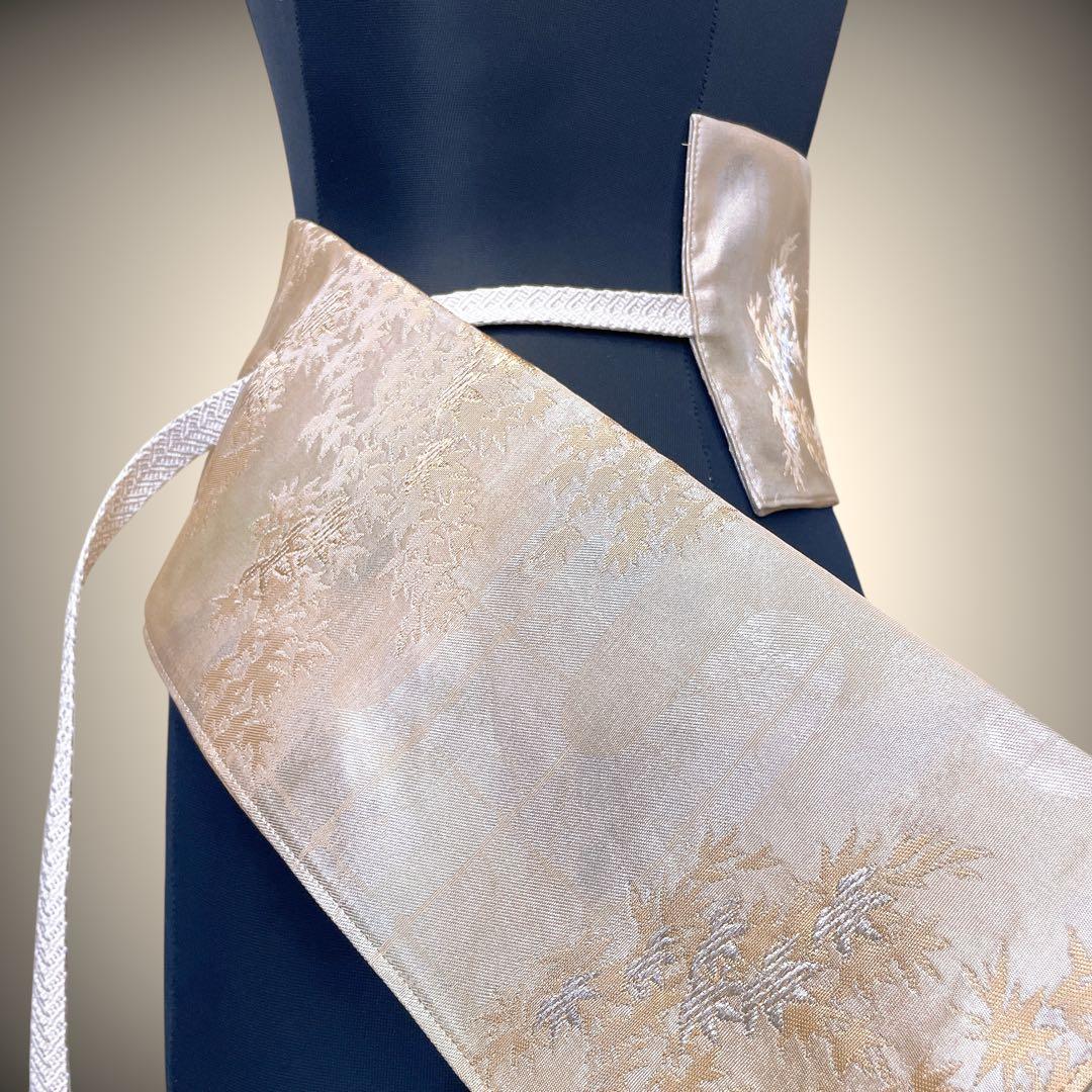 金刺繍煌めくサッシュベルト 刺繍帯 W55〜75cm 着物リメイクJ70324