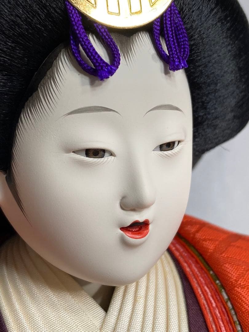 正絹 黄櫨染 特選雛人形 玉泉作 雛人形 親王飾り