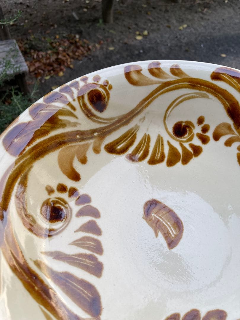 値下げします！やちむん 島袋常秀作 大皿1尺2寸 37cm 読谷村の