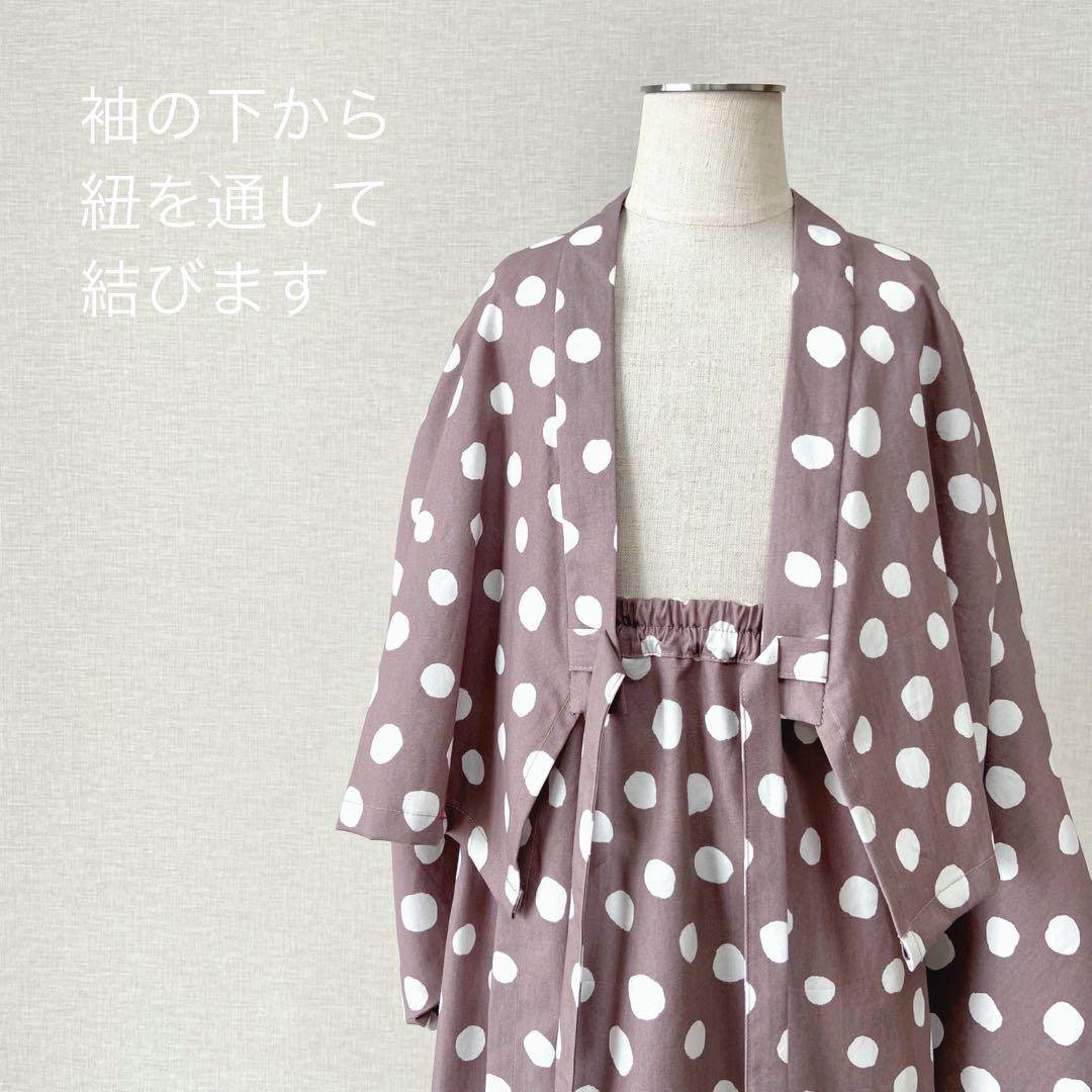 《再販》七五三 3歳 着物＆被布コート セット ふぞろいドット ハンドメイド