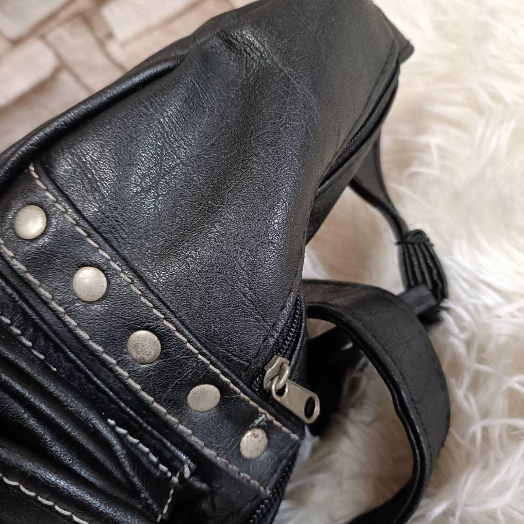 Harley-Davidson レザー　ウエスト　ポーチ　ボディバック　スタッズ