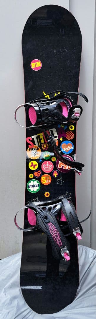 STELLA スノーボード ブラック ピンク