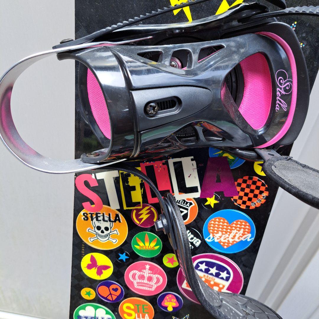 STELLA スノーボード ブラック ピンク