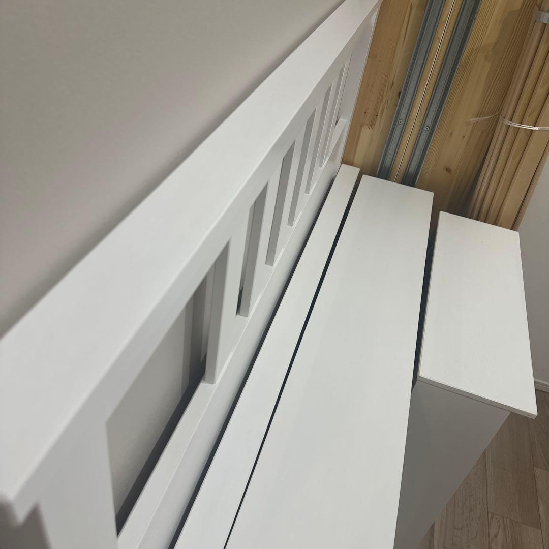 2月掲載終了【IKEA/HEMNES】引き取り限定‼︎ベッドフレーム&他2点