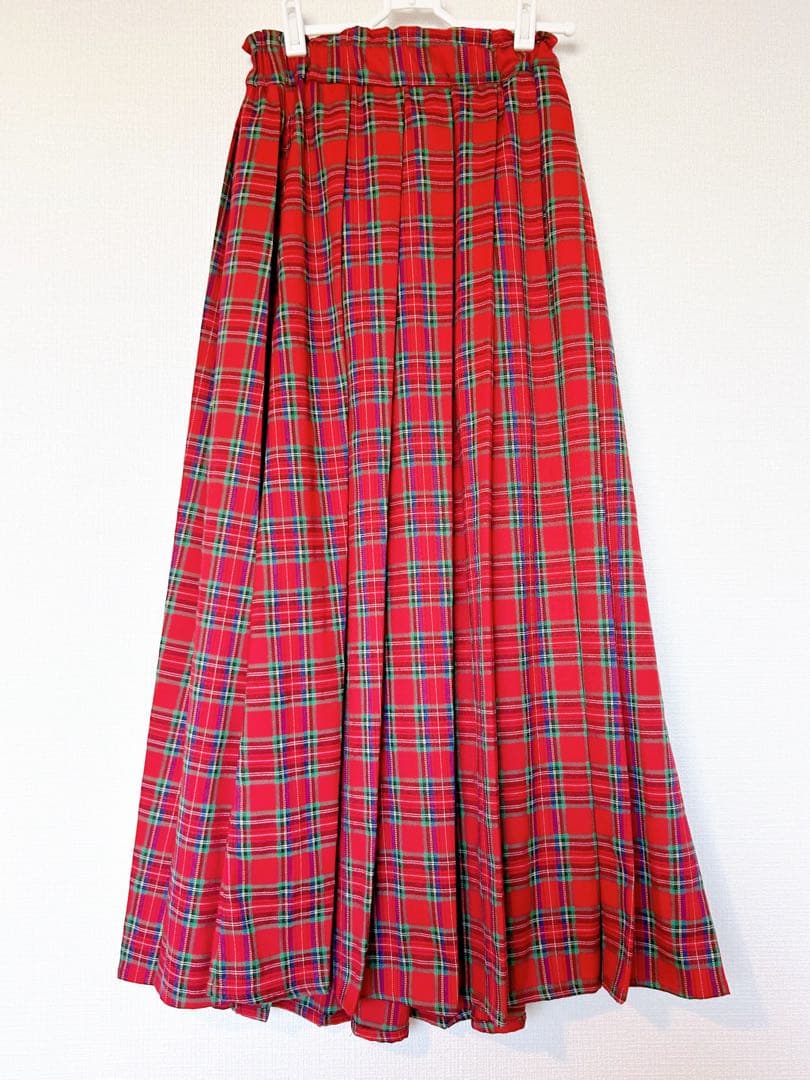 MISAMARU 袴スカート 赤チェック Sサイズ