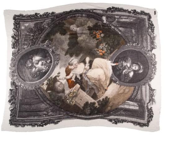 ファリエロ サルティ　Faliero Sarti　ストール　絵画　カシミヤ100