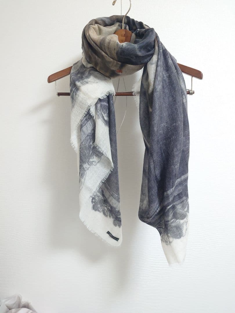 ファリエロ サルティ　Faliero Sarti　ストール　絵画　カシミヤ100