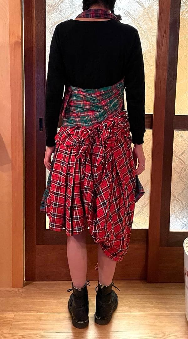 コムデギャルソン　チェックジャンパースカートSS