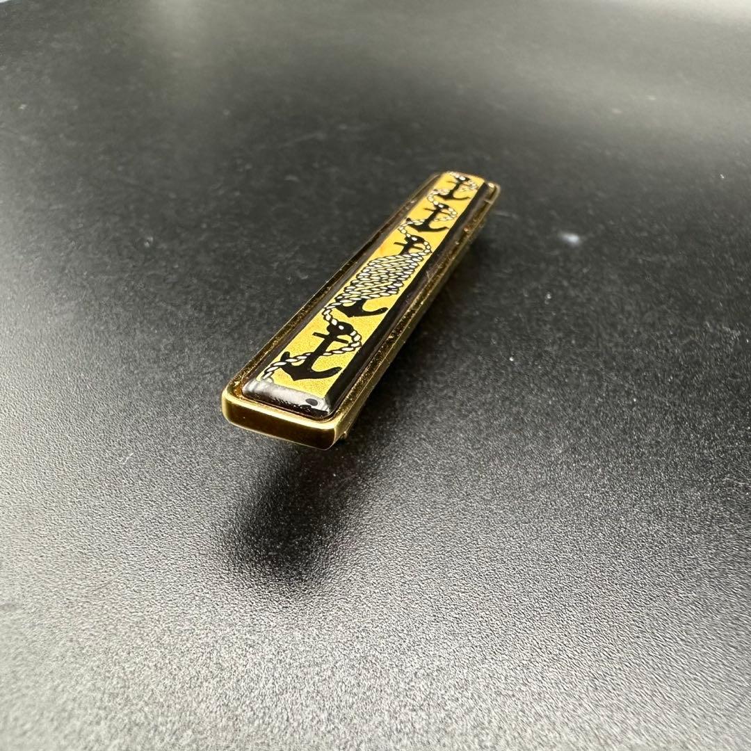 極美品✨　エルメス　ネクタイピン　エマイユ　七宝焼　ゴールド　069